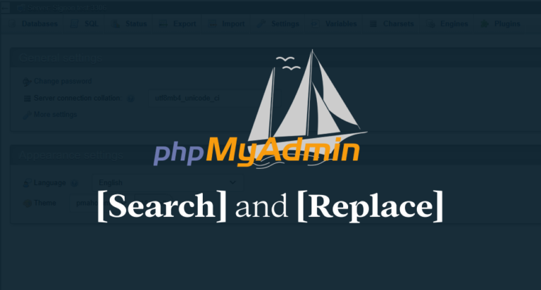 Search and replace using phpMyAdmin