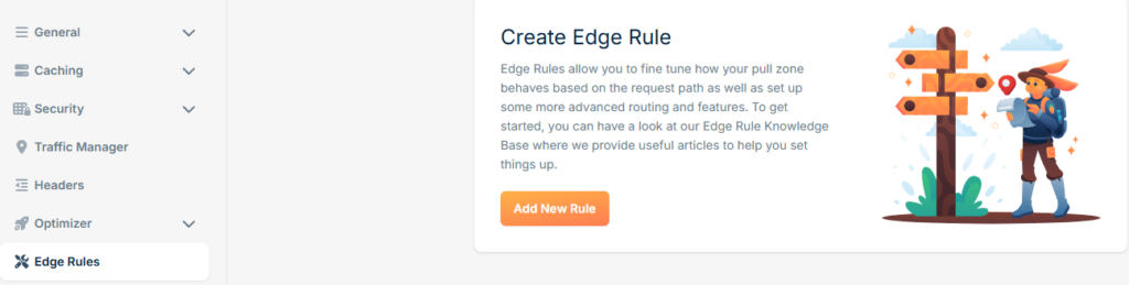 Bunny.net add an edge rule